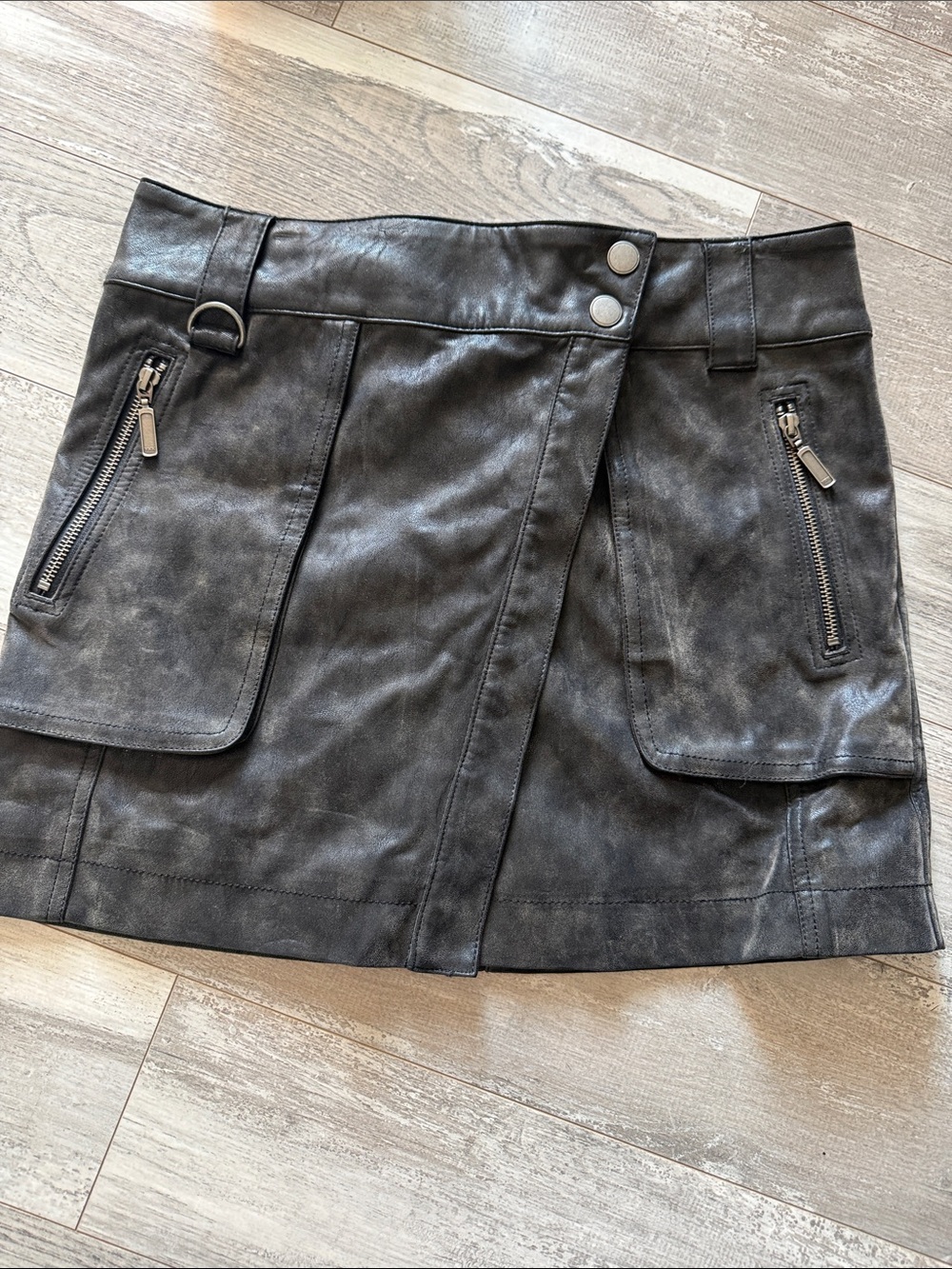 Free People Carson Utility Wrap Mini Skirt